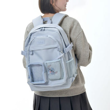 Disney Store - Stitch & Scrump Backpack with Clear Window and ID Holder 22L Life Partner Bag Casual Bag