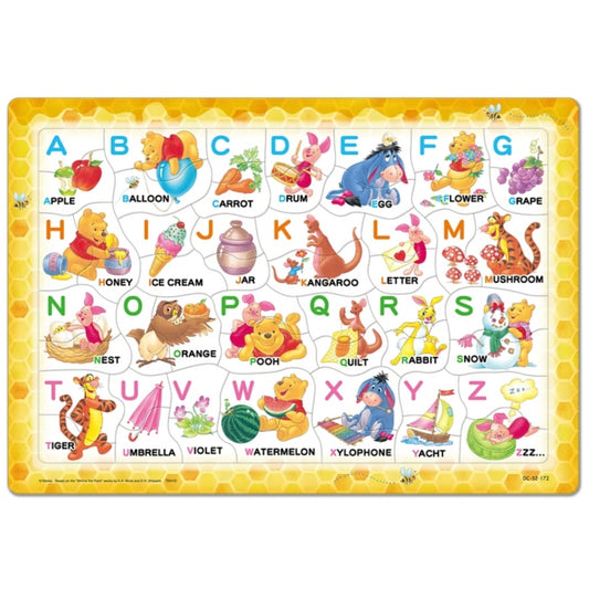 Disney Store - Winnie the Pooh Meister Child Puzzle 52 Teile "Winnie the Pooh und ABC spielen!" - Puzzle