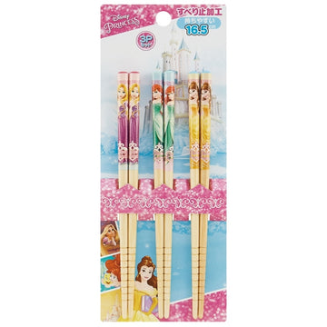 Princess Chopsticks Bamboo with Non-Slip Coating Set of 3 [16.5 cm]