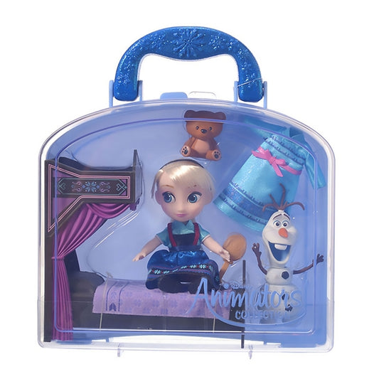 Disney Store - Disney Animators Collection Doll Mini Playset Elsa &amp; Olaf Bed Set - Toy Set