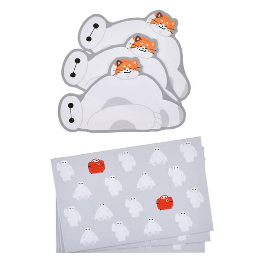Disney Store - Baymax &amp; Mochi Message Card &amp; Envelope Set Mini Die-Cut - Stationery