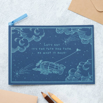 Laputa: Castle in the Sky Night Sky Pattern Greeting Card 