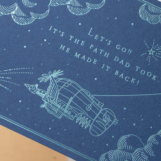 Laputa: Castle in the Sky Night Sky Pattern Greeting Card 