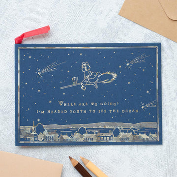 Kiki's Delivery Service - Night Sky Greeting Card 