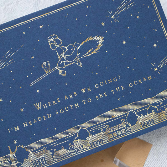 Kiki's Delivery Service - Night Sky Greeting Card 