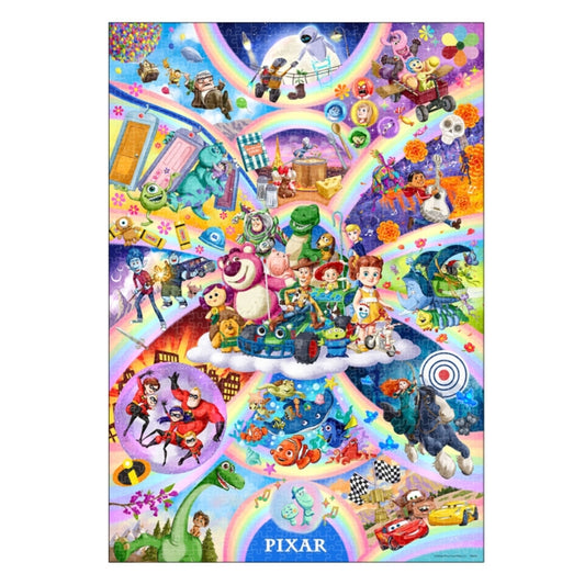 Disney Store - Pixar Leinwandstil 1000-teiliges Puzzle "Popping out! ~Pixar Charaktere Große Sammlung~" - Puzzle