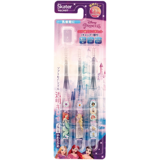 Princess Clear Toothbrush Set of 3