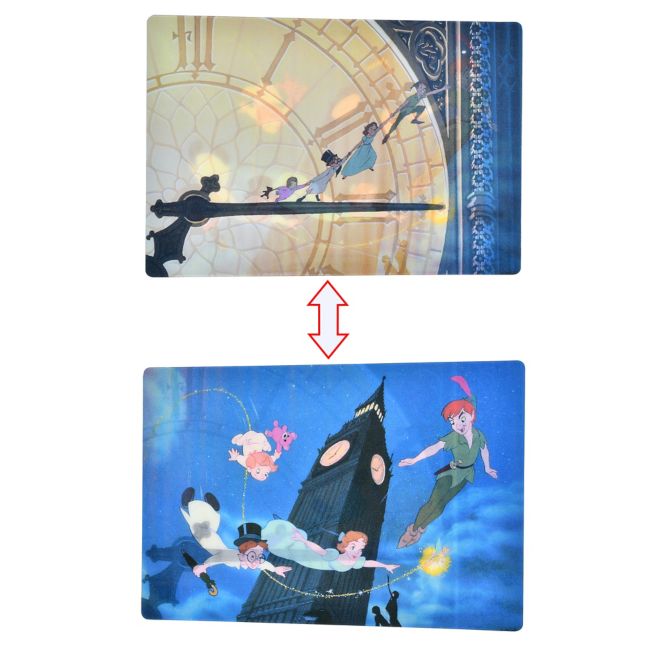 Peter Pan Postkarte Uhrwerk Lenticular