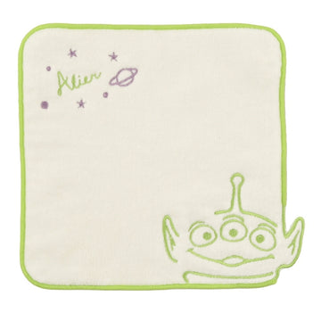 Little Green Men/Alien Mini Towel with Line Embroidery