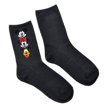 Disney Store - Mickey, Minnie, Pluto Socks Triple Face Gray 23-25 ​​- Socks