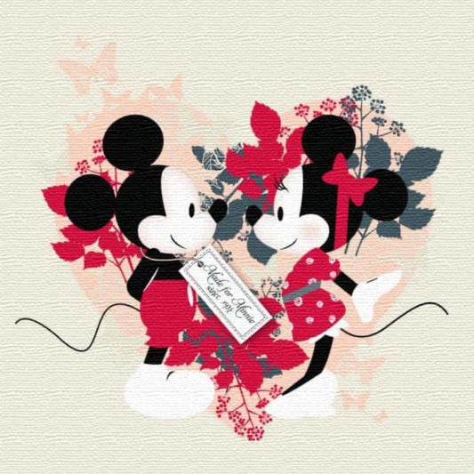 Disney Store - Mickey Mouse & Minnie Mouse Papillon Fabric Panel - Home Decor