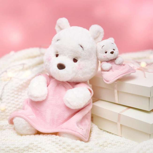 Disney Store - Winnie the Pooh Pink WHITE POOH - soft toy