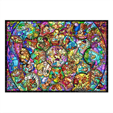 Disney Store - Jig Saw Puzzle Pure White Gyutoku 266 Pieces "All Star Bunted Glass" - Puzzle