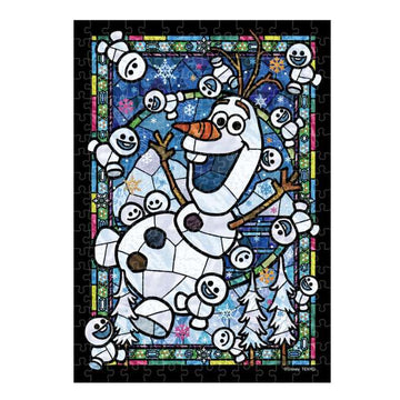 Disney Store Frozen 266 Piece Olaf Bunted Glass Puzzle