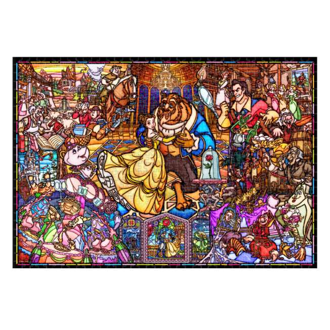 Disney Store - Beauty and the Beast Puzzle Pure White 1000 pieces "Beauty and the Beast Story of Stained Glass" - Puzzle