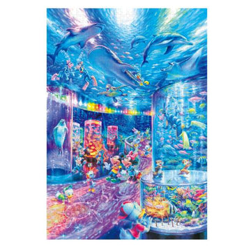 Disney Store - Mickey &amp; Friends Puzzle Glowing 1000 pieces "Night Aquarium" - Puzzle