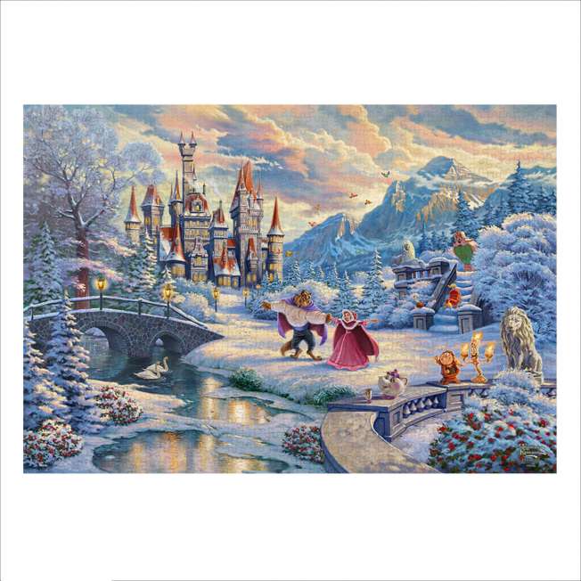 Disney Store Beauty and the Beast Jigsaw Puzzle Canvas Style 1000 Piece Puzzle