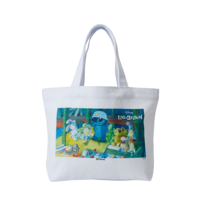 Disney Store - Plus Anq (プラスアンク) Lilo &amp; Stitch Design MOVIE COLLECTION Canvas Tote - Shopping Bag