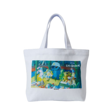 Disney Store - Plus Anq (プラスアンク) Lilo &amp; Stitch Design MOVIE COLLECTION Canvas Tote - Shopping Bag