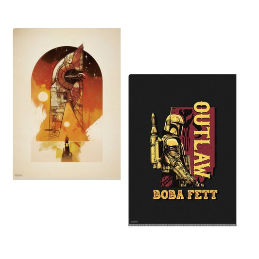 Disney Store - Star Wars Boba Fett Clear File Set - Büromaterial