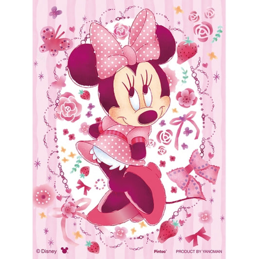 Disney Store - Yano Man Minnie Petit Paris (transparent plastic pieces) 150 pieces Lovely Wreath <Minnie Mouse> 7.6x10.2cm - Puzzle