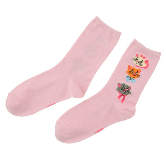 Marie, Berlioz, Toulouse Modekatze Socken Triple Face Pink