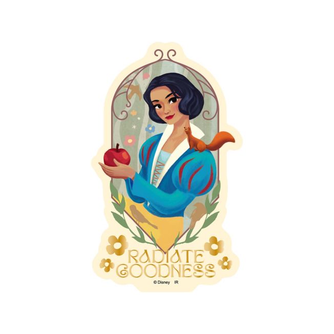 Snow White embossed sticker