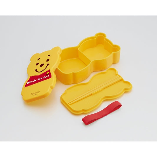 Disney Store - Winnie the Pooh Ausgestanzte Lunchbox 1-stufig [400ml Kapazität] (mit 15,0 cm Stäbchen) SCAN1 - Lunchbox