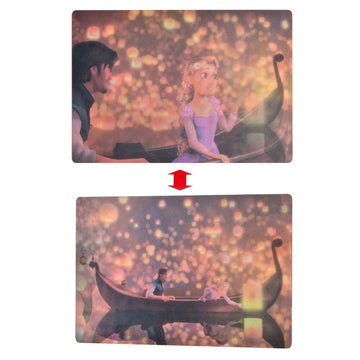 Rapunzel & Flynn Rider Postkarte Kanu Lentikular