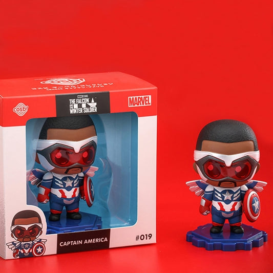 Disney Store - Cosbaby Marvel Collection #019 Captain America [TV Drama "Falcon &amp; Winter Soldier"] - Collectible Figure