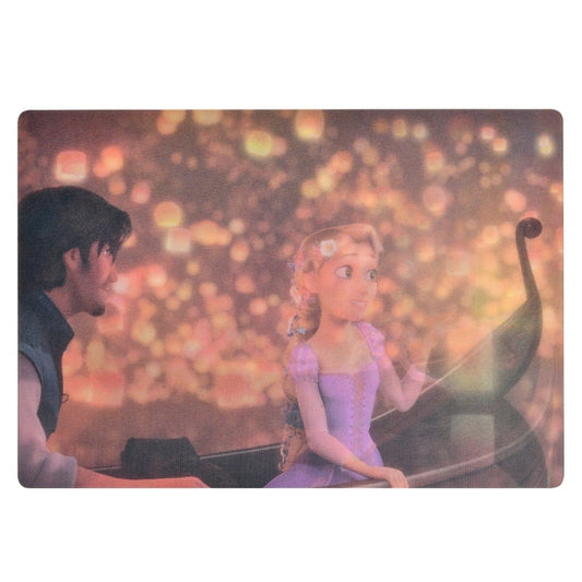Rapunzel & Flynn Rider Postkarte Kanu Lentikular
