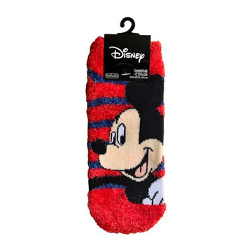 Disney Store Mickey Mouse Striped Fluffy Socks
