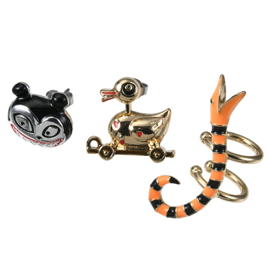 Disney Store Tim Burton's Nightmare Before Christmas Vampire Teddy Killer Duck Snake Earring Set Jewelry
