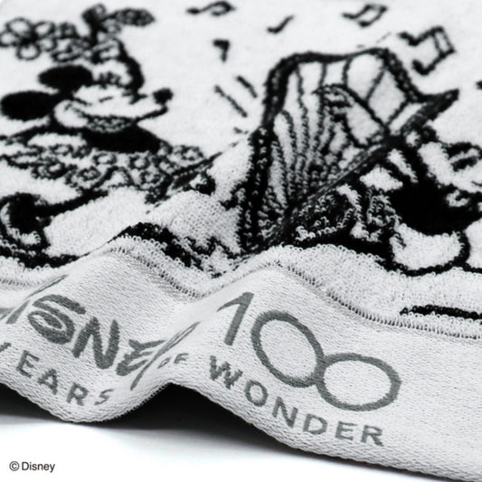 Disney Store - Disney100 Handtuchtaschentuch Monochrome Mickey Mouse Minnie Mouse 38-7050080-B - Handtuchtaschentuch