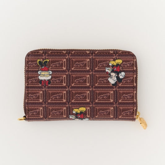 Disney Store - Kewpie Schokolade Mickey & Minnie/Mini Kompakte Rundreißverschluss Brieftasche - Geldbörse