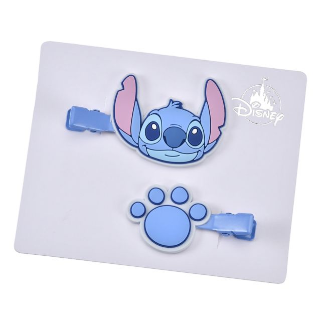 Stitch Haarspangen Set Farbklammern Pfotenabdruck