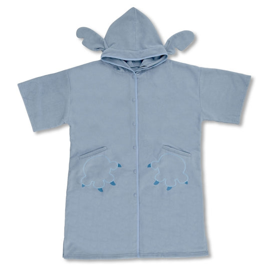 Disney Store - Stitch Hand-Embroidered Poncho-Shaped Beach Towel Blue - Beach Towel