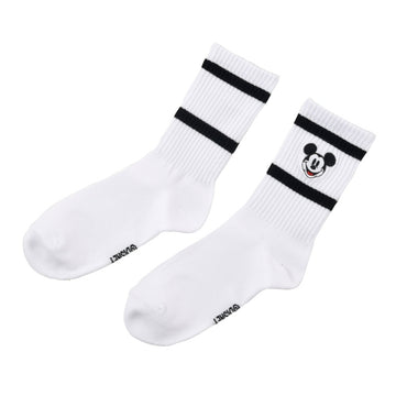 Mickey Rib College Face Stickerei Weiß 36-39