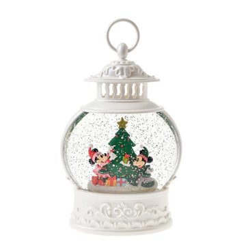Mickey & Minnie Schneekugel Musik & Licht Laterne Disney Weihnachten