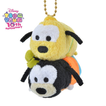 Disney Store - Tsum Tsum Goofy & Pluto Plüsch Schlüsselanhänger - Accessoire