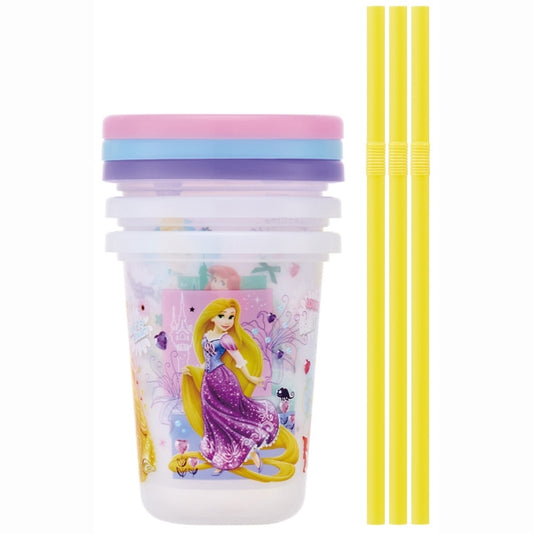 Prinzessin Trinkbecher mit Strohhalm [230ml] 3er Set