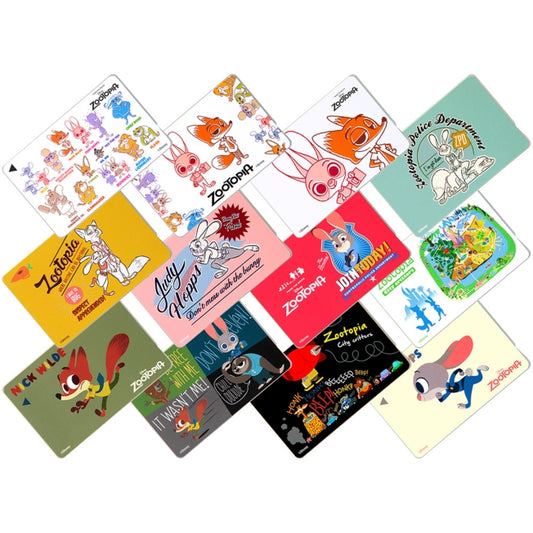 Disney Store - Zootopia IC-Karten Aufkleber/Retro-Blau - Accessoire