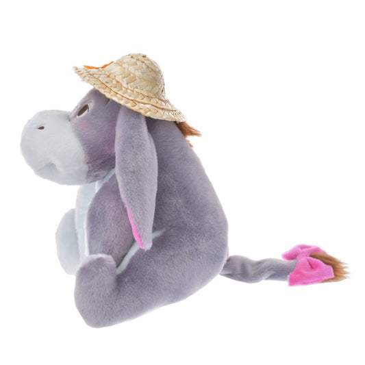 Eeyore plush toy with straw hat