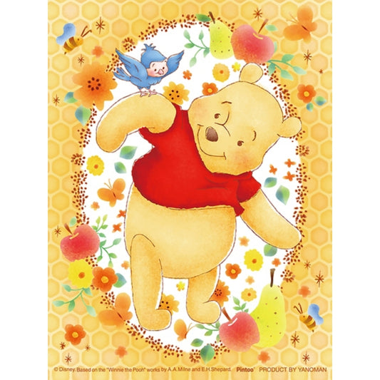 Disney Store - Yano Man Winnie the Pooh Petit Paris (transparent plastic pieces) 150 pieces Lovely Wreath <Pooh> 7.6 x 10.2cm - Puzzle