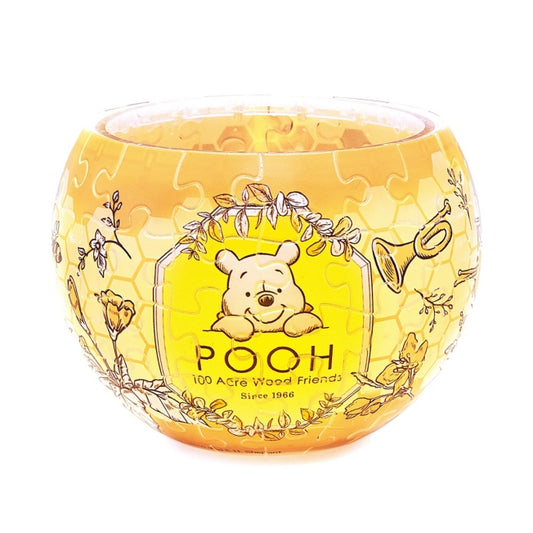 Disney Store - Yanoman Winnie the Pooh Puzzle Lampshade (made of plastic, transparent parts) 80 pieces Botanical - Pooh - 7x10x10cm LED light included - Puzzle