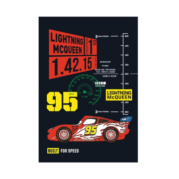 Lightning McQueen/ Schwarze Charakter-Postkarte