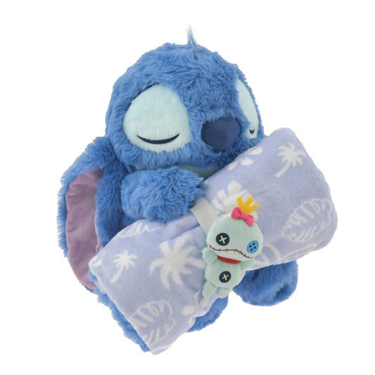 Stitch & Scrump Decke mit tropischem Muster und Plüschtier