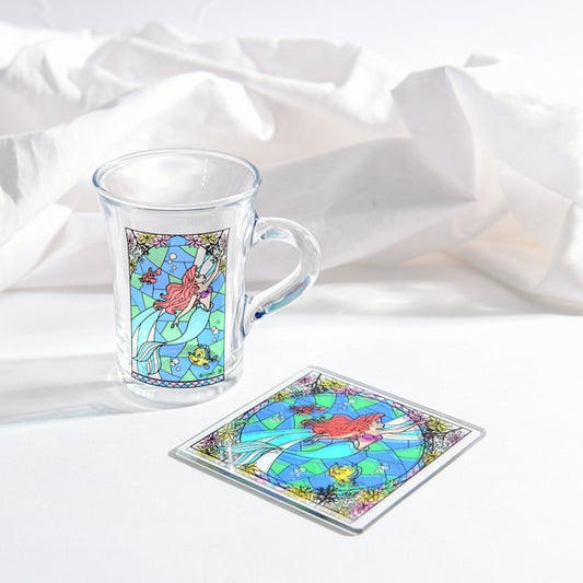 Disney Store - Stained Glass Style Becher (Arielle) 230ml - Tasse