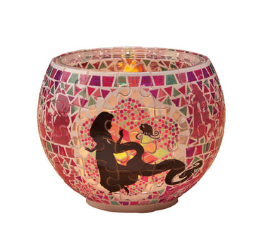Disney Store - Puzzle lampshade (plastic) 80 pieces glass mosaic - Rapunzel - diameter 10 x height 7 cm with LED base - puzzle