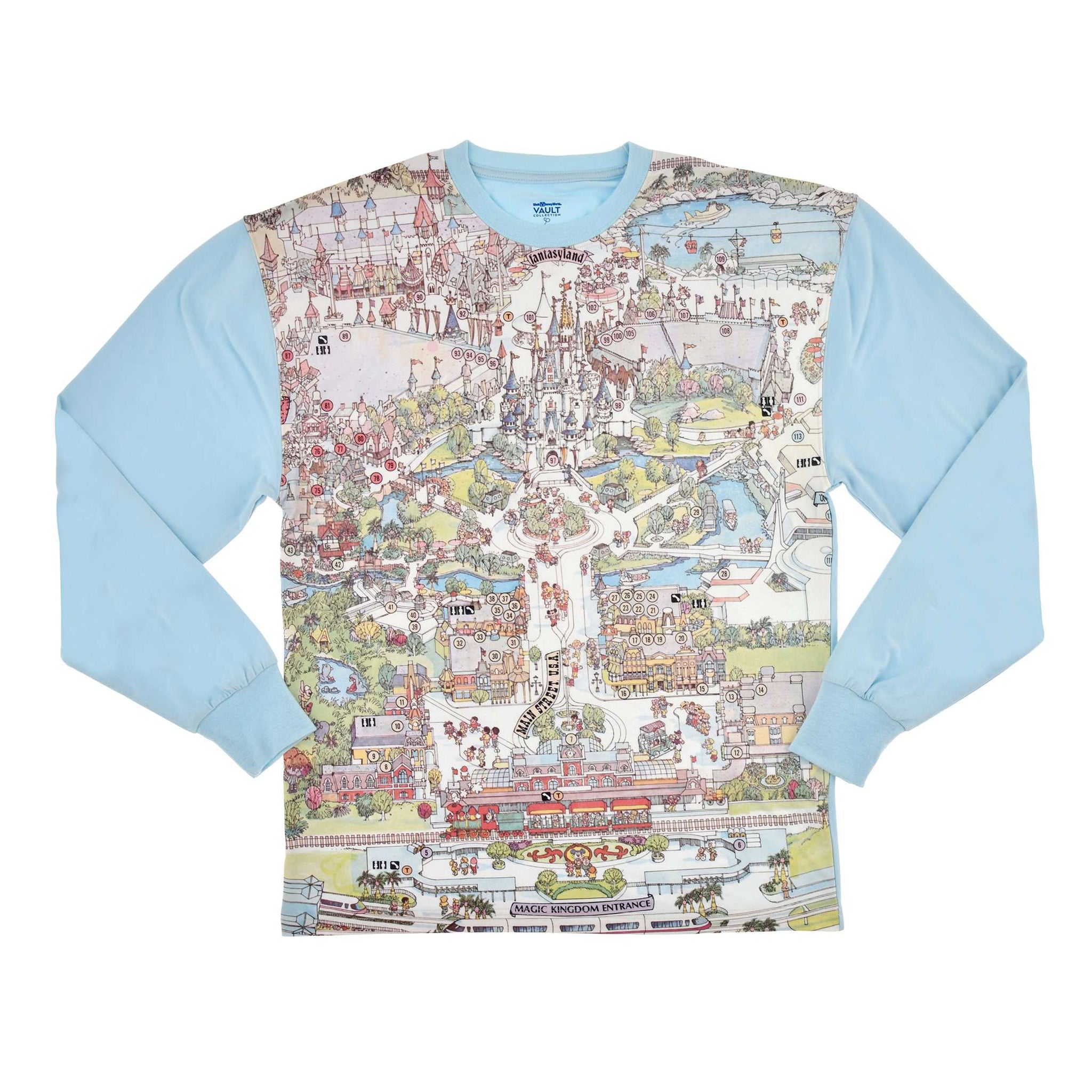 Disney Store - Map Walt Disney World 50th - Long Sleeve T-Shirt